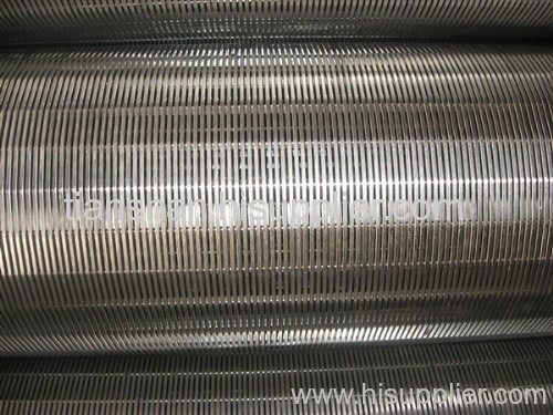 Wedge wire slotted screen tube