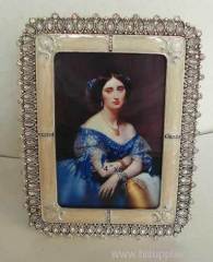 pewter photo frame silver plated frame