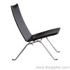Pk22 Easy Chair With Middle Thickless Leather