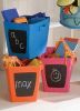 Two Chalkboard Storage Bins