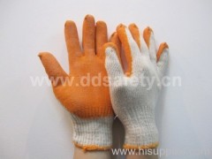 knitted with latex glove