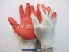 knitted with latex glove