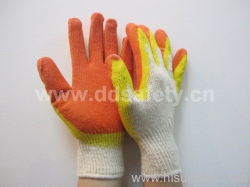 knitted with latex glove