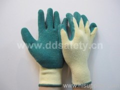 knitted with latex glove