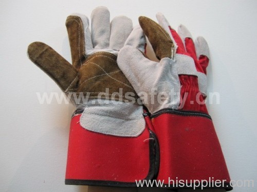 Double leather glove