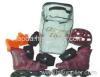 roller skate set with helmet protector roadblock