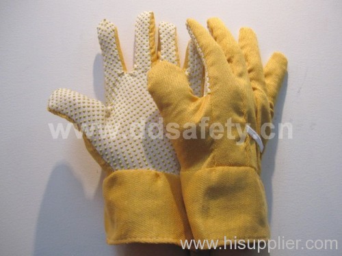 yellow men's garden gloves