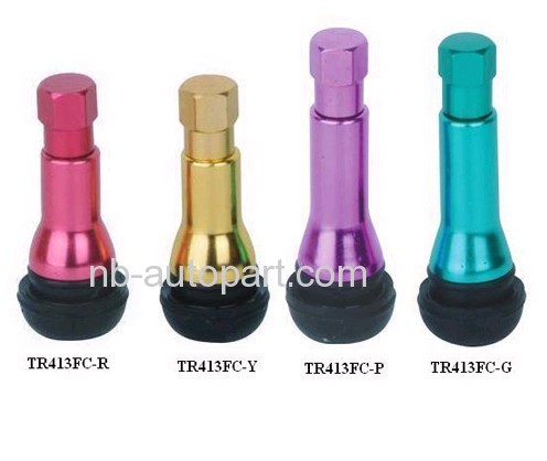 Snap in Tubeless Valves with Colored Sleeve