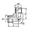 90°ELBOW BSP MALE 60°SEAT