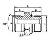 BSP MALE DOUBLE USE FOR 60°SEAT