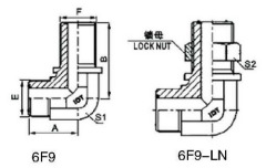 90°ELBOW ORFS MALE 0-RING BULKHEAD