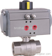 pneumatically actuated 2 piece ball valve