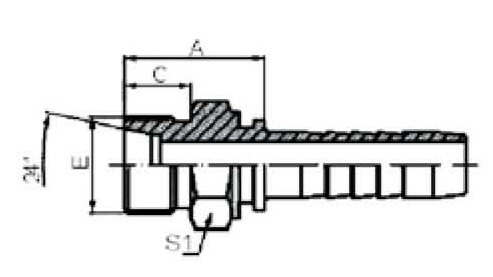 METRIC MALE 24°CONE SEAT