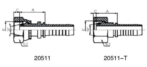 METRIC FEMALE 24°CONE O-RING H.T.