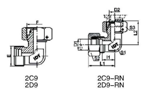 90°ELBOW REDUCER TUBE ADAPTOR WITH SWIVEL NUT