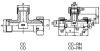 RUN TEE FITTINGS WITH SWIVEL NUT