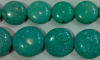 turquoise round coin 20mm