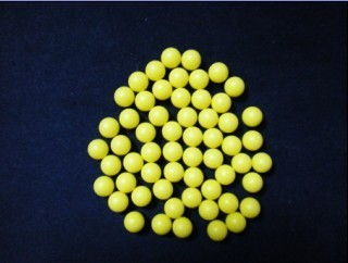 china plastic yellow bearing ball PP,food balls