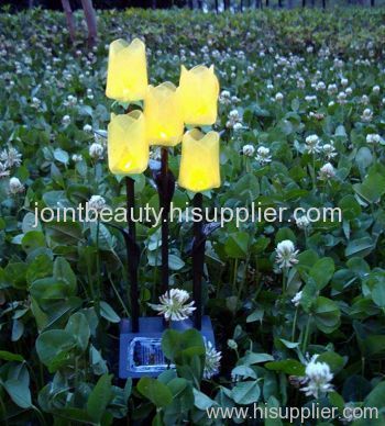 Solar fiber flowers