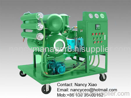 Portable insulating oil filtration machine