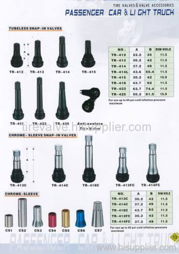 tire valve for Passenger & Light Truck