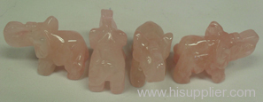 rose quartz elephant 1.5 inch