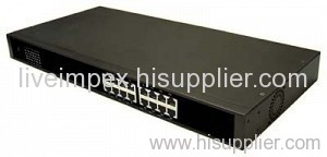 16 Port 10/100Mbps Mount Rack Network Ethernet LAN Metal Housing Heavy Duty Switch