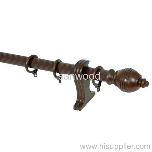 wooden curtain pole