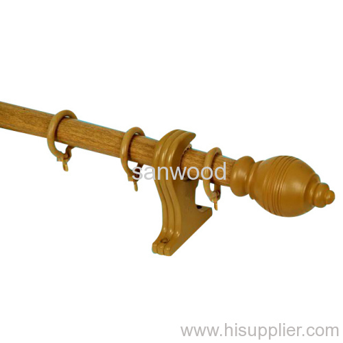 wooden curtain pole