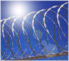 Cross type razor barbed wire