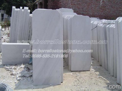 white marble tombstone