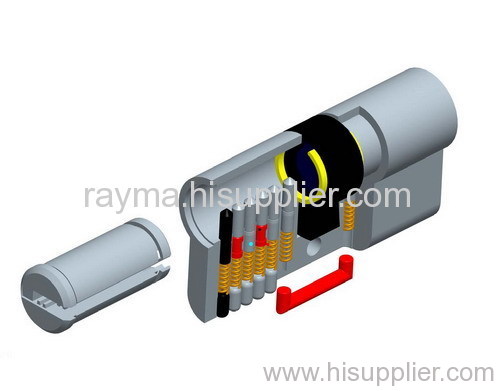 Computer key lock cylinder, euro profile,double side