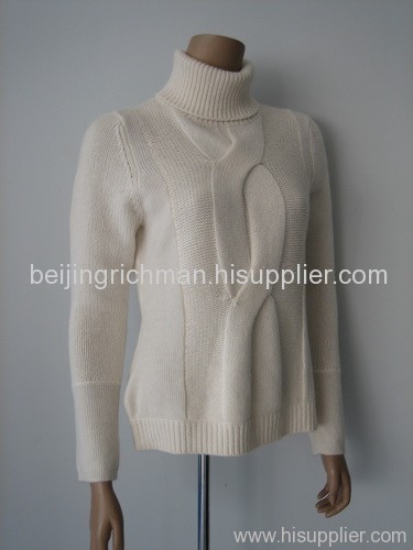 100% Canshmere White Pullover