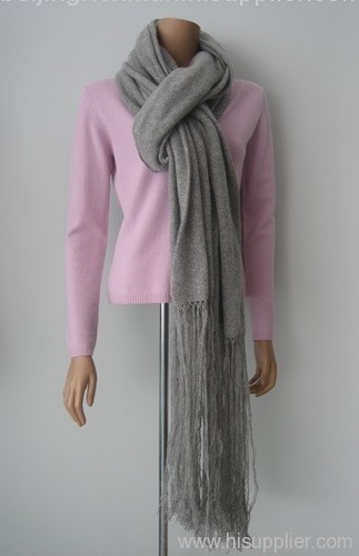 Long Cashmere Knitting Scarf