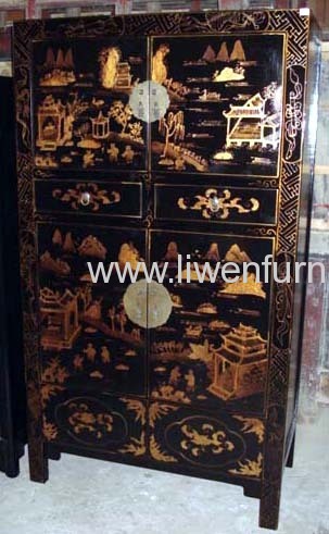 Antique painted wardrobe