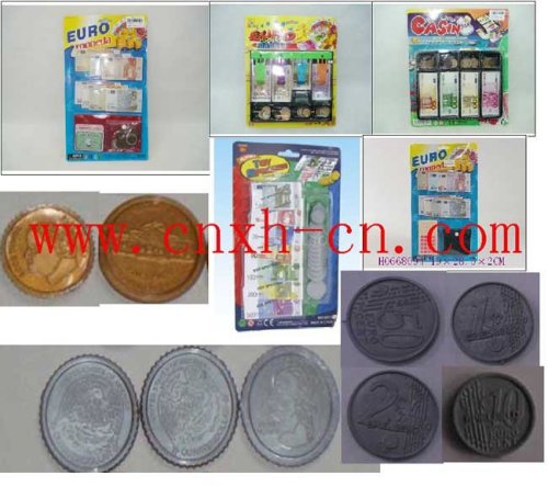 game Euro bills and coins game cashier's fake Euro bills and coins play money american coin game us coins