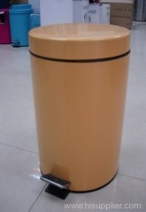 7L paint coating metal flat head circular bin