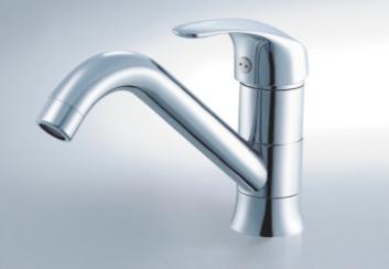single lever brass kitchen faucet