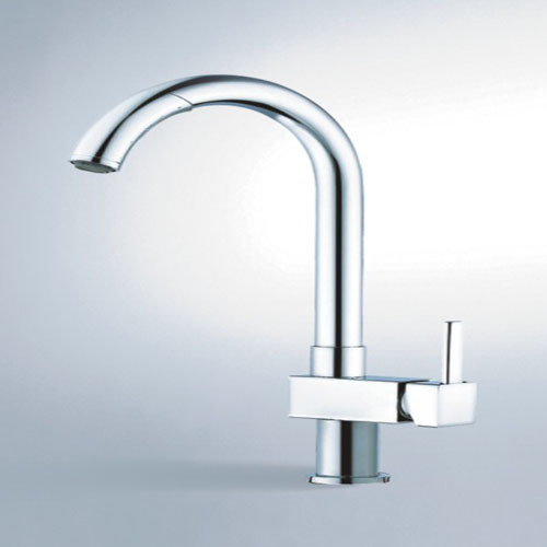 single lever sink mixer with pull-out spout