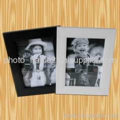 white and black photo frame