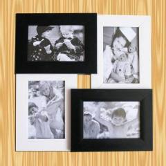 white and black photo frame