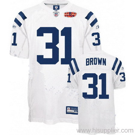Indianapolis Colts Donald Brown 31 White Super Bowl XLIV Jersey