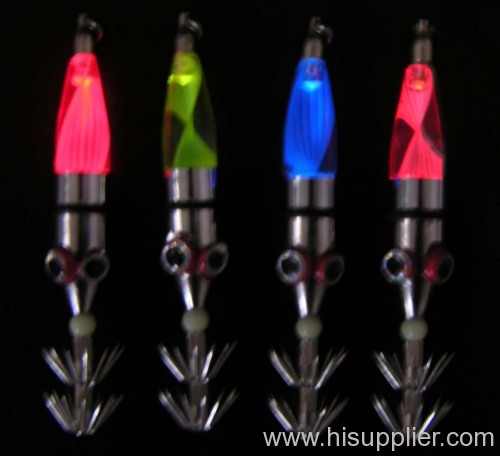 LED LIGHTED RIBBON SQUID JIG