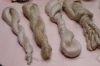 Hackled Flax Fiber in dolls(puppets ) or (Canapa)