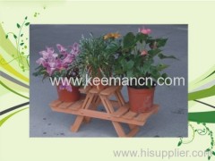 Wooden square flower stand