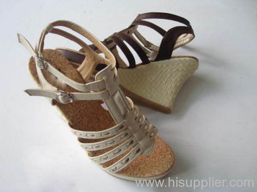 lady's wedge sandal,women shoes