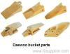 Daewoo bucket adapters, teeth, side cutters, locks