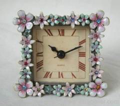 enamelled&jewelled clock