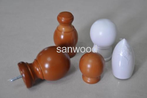 wood curtain pole finial