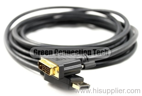 Display Port to DVI Converter Cable Male to Male